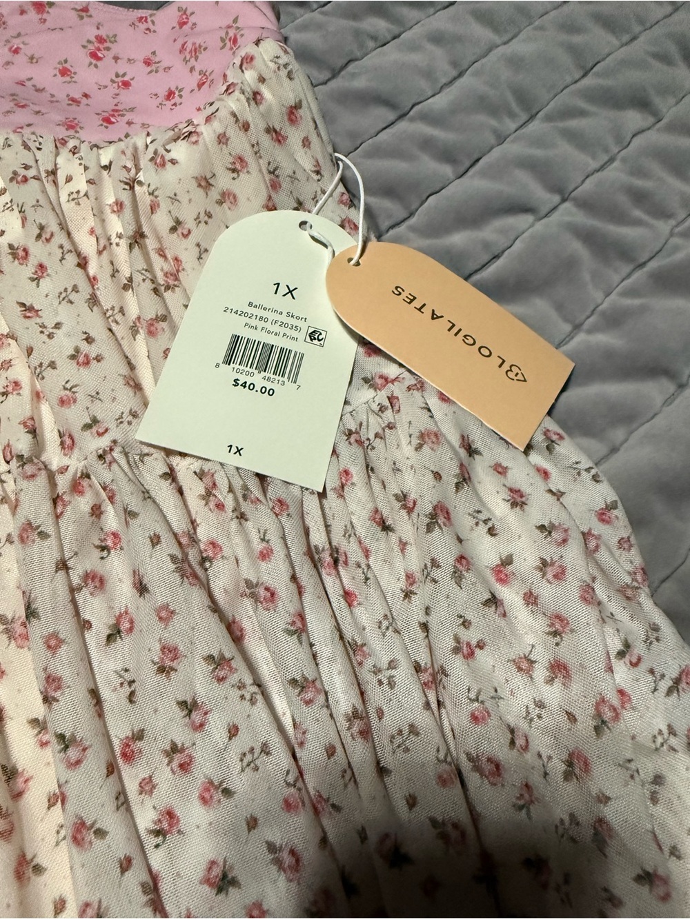 Blogilates Pink Floral Ballerina Skort. - Picture 2 of 5
